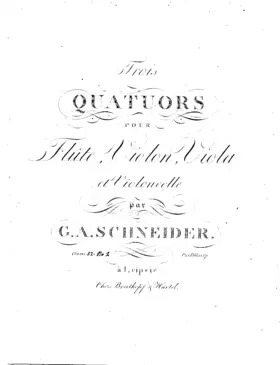 3 Quartets for Flute and Strings