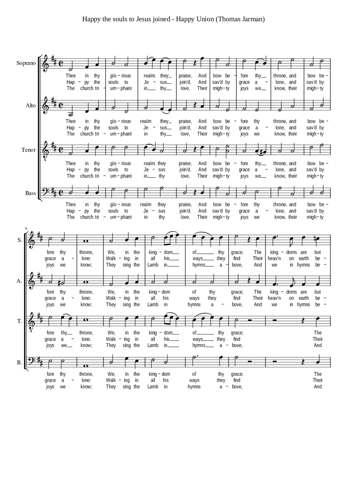 Happy the souls to Jesus joined - Page 1
