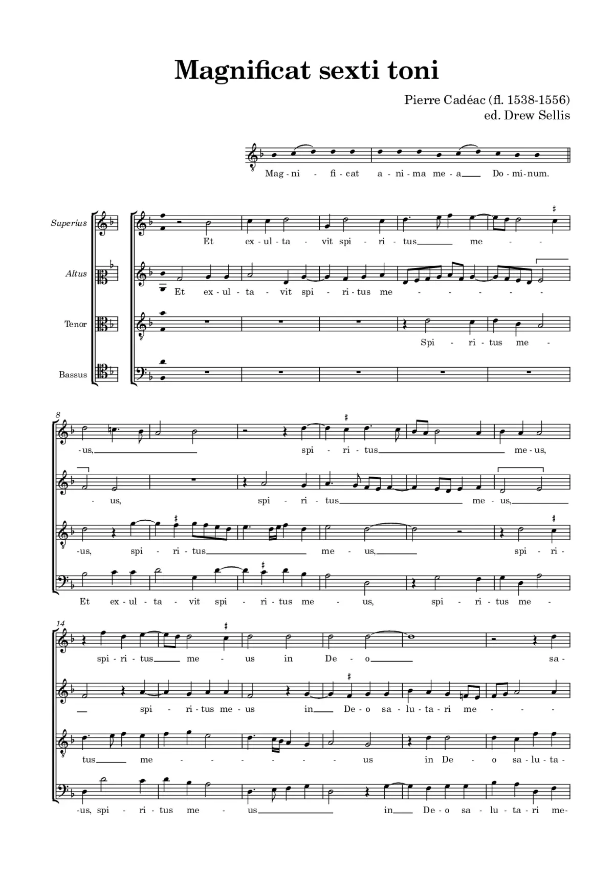 Magnificat sexti toni - Page 1