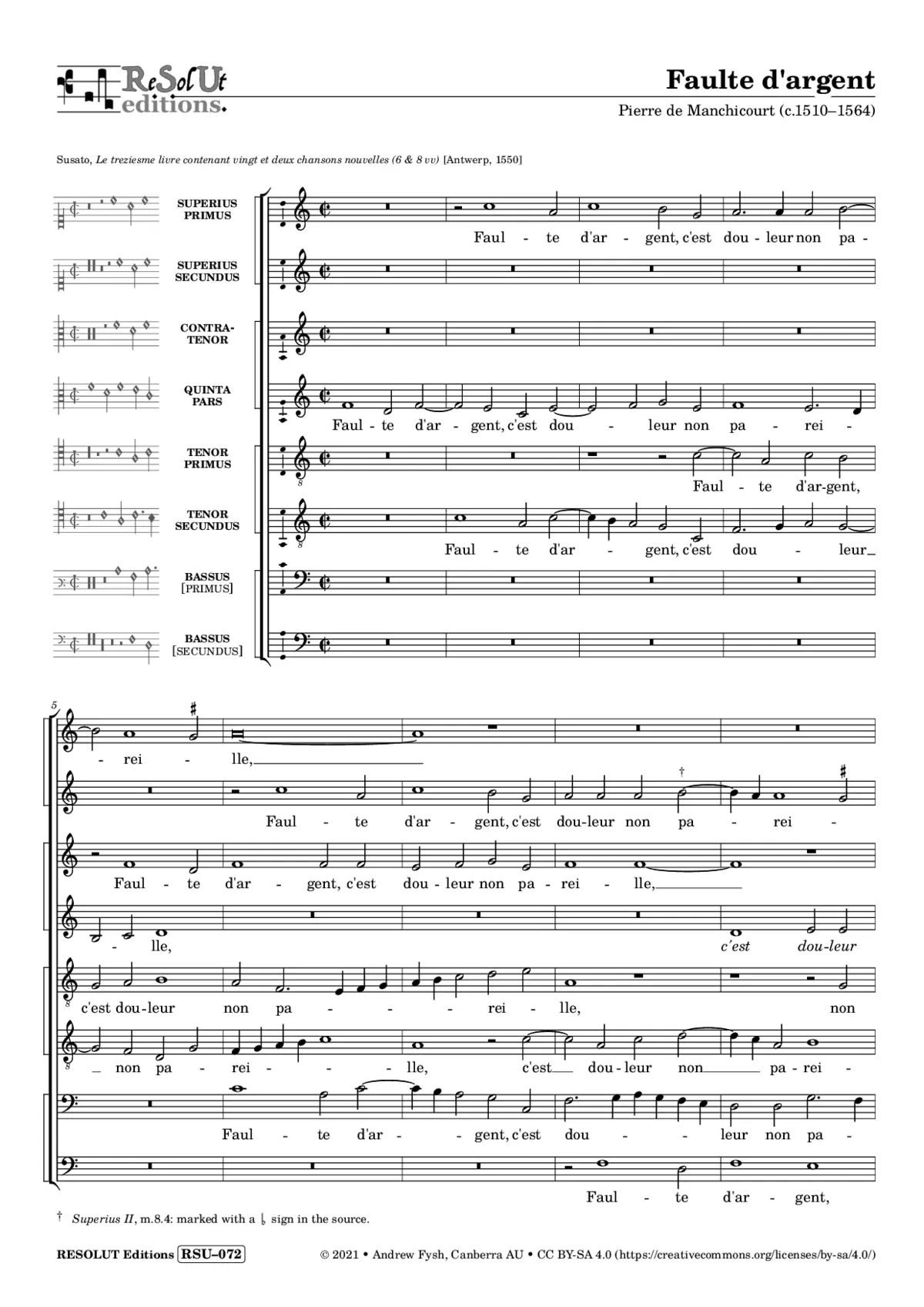 Faulte d'argent - Page 1