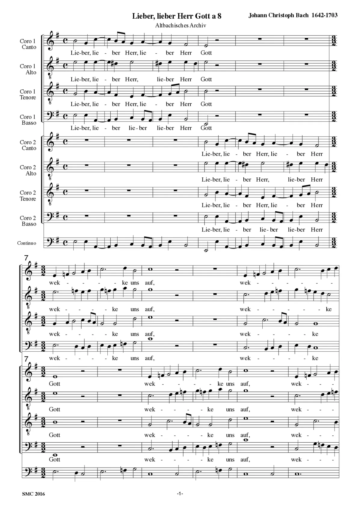 Lieber, lieber Herr Gott - Page 1