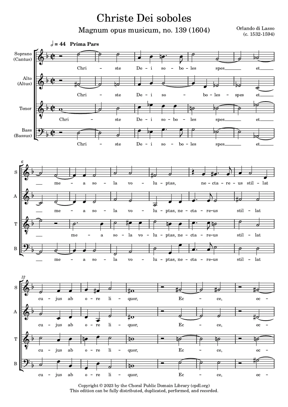 Christe Dei soboles - Page 1
