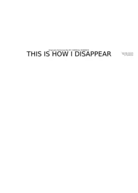 this is how i disappear