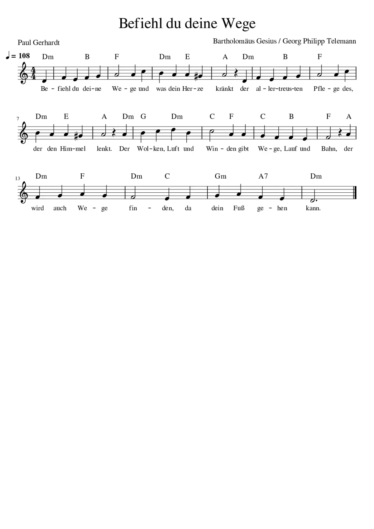 Befiehl du deine Wege - Page 1