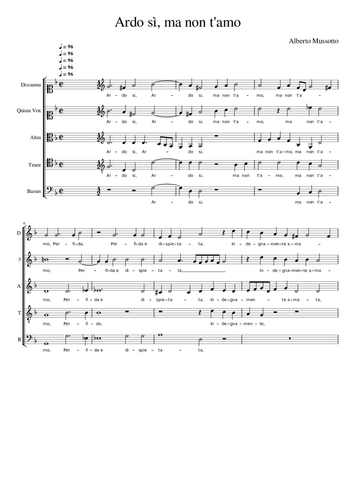 Ardo sì ma non t'amo - Page 1