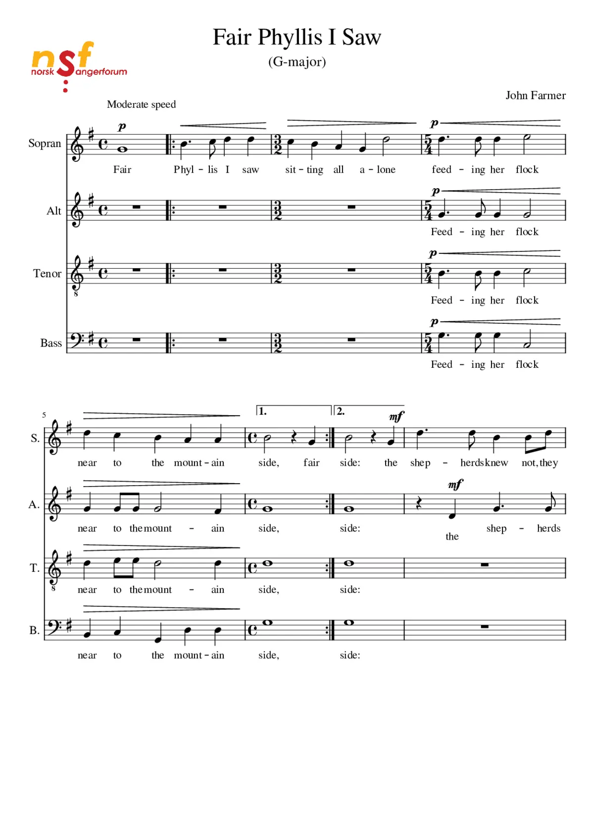 Fair Phyllis I saw - Page 1