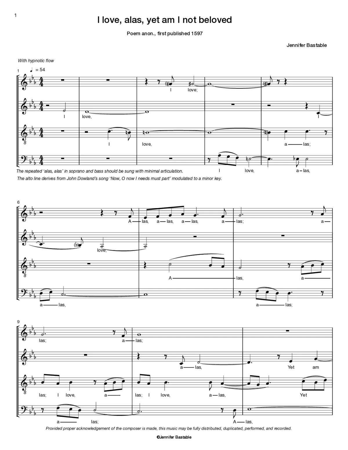 I love, alas, yet am I not beloved - Page 1