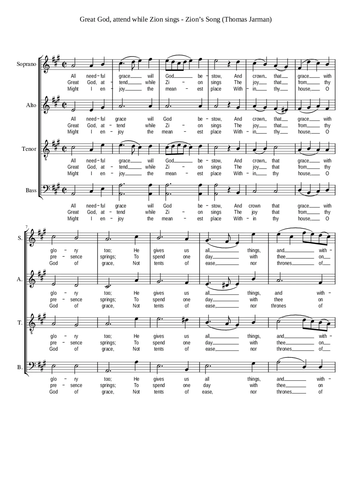 Great God attend while Zion sings - Page 1