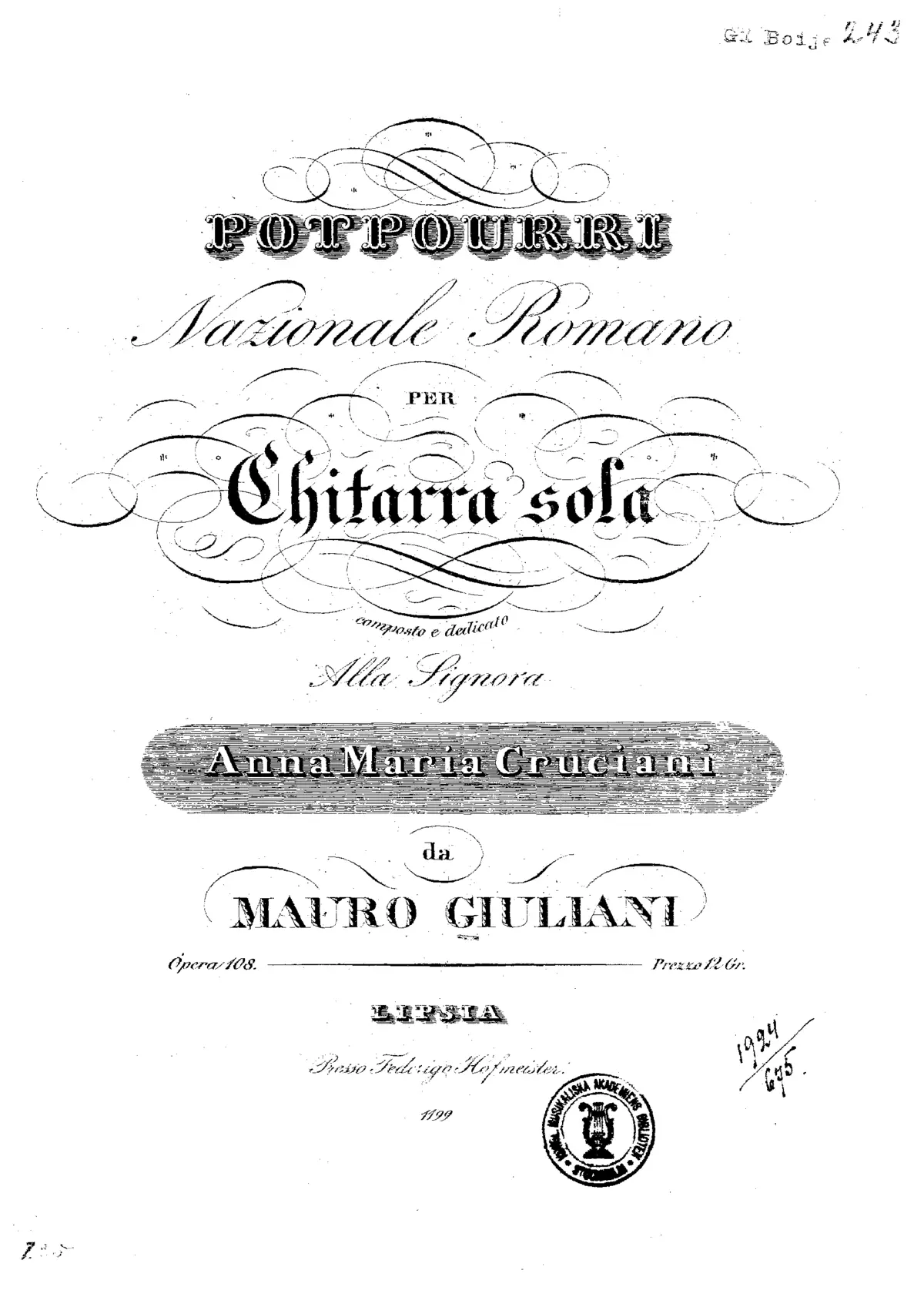 Potpourri Nazionale Romano - Page 1