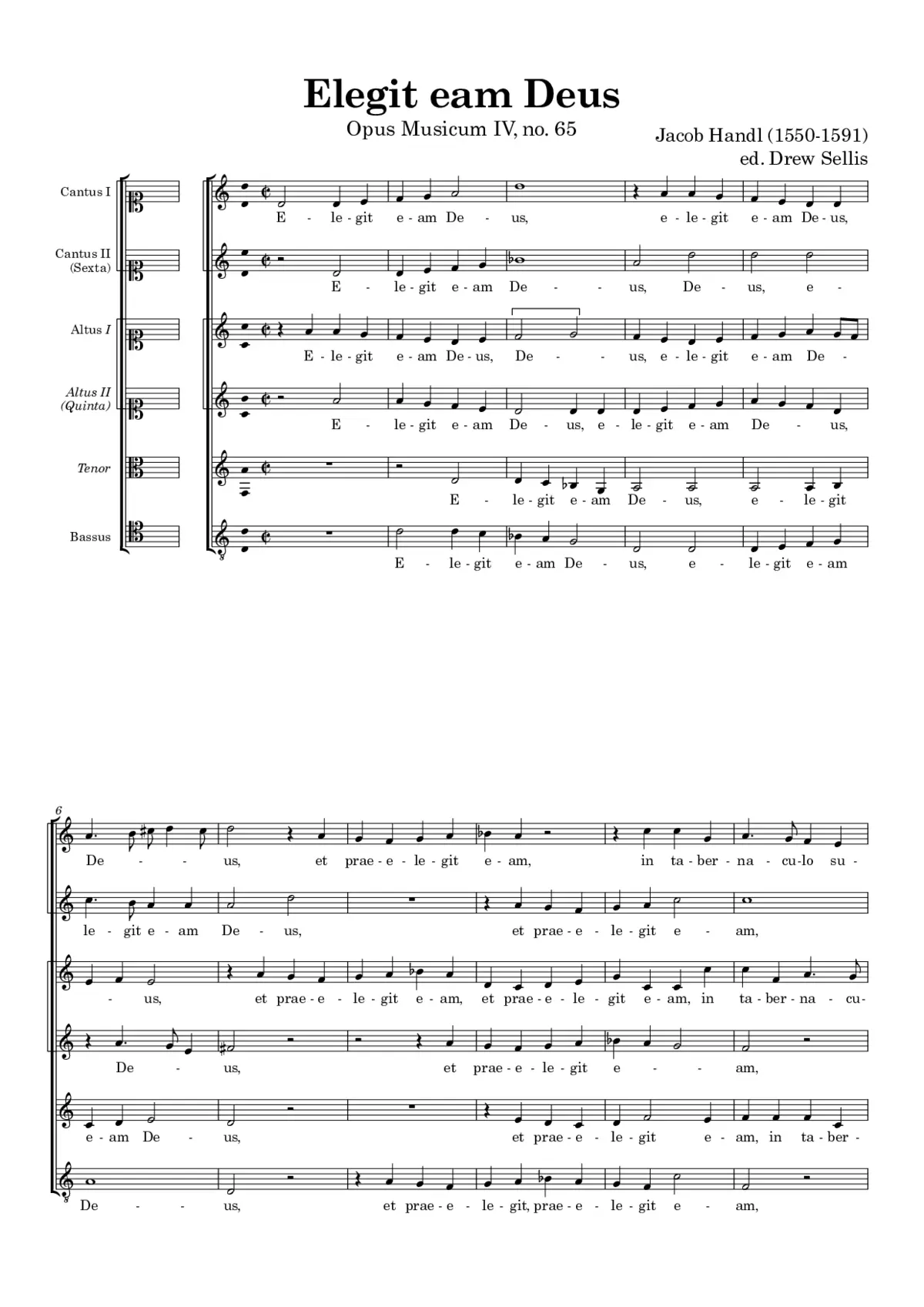Elegit eam Deus - Page 1