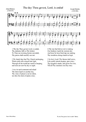 The day Thou gavest, Lord, is ended