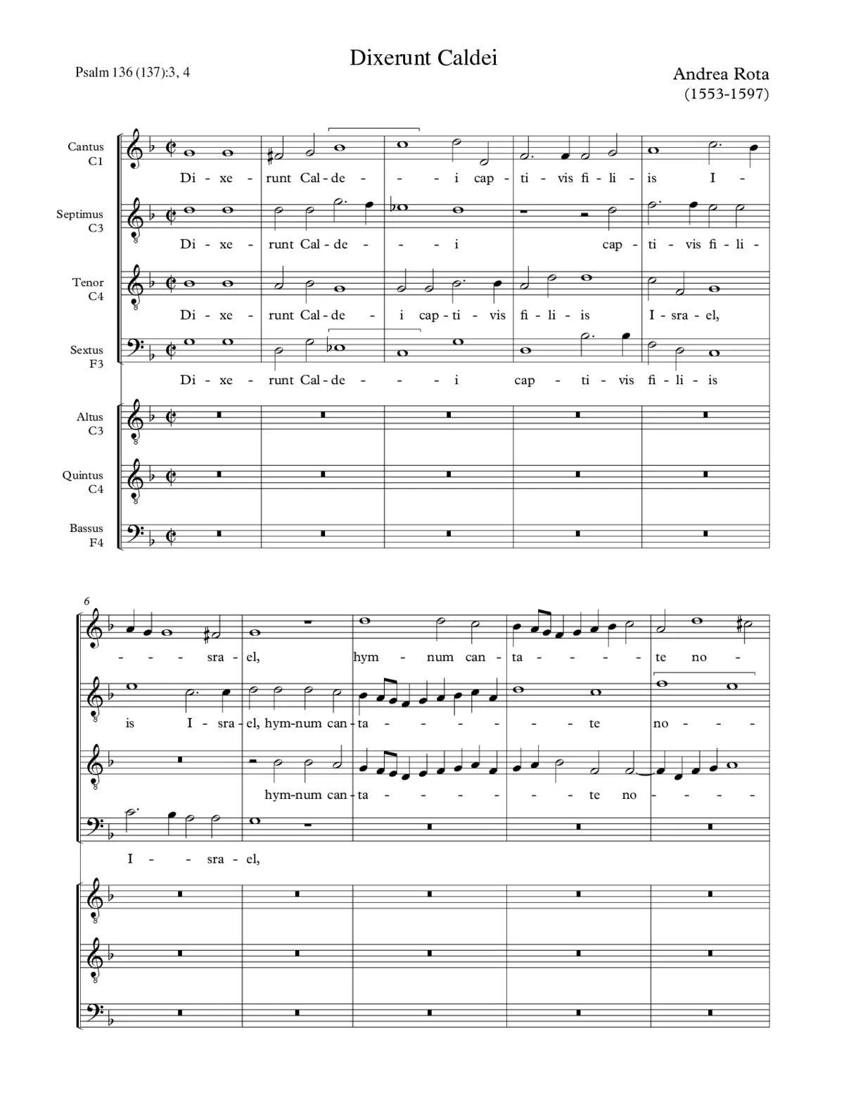 Dixerunt Caldei a 7 - Page 1