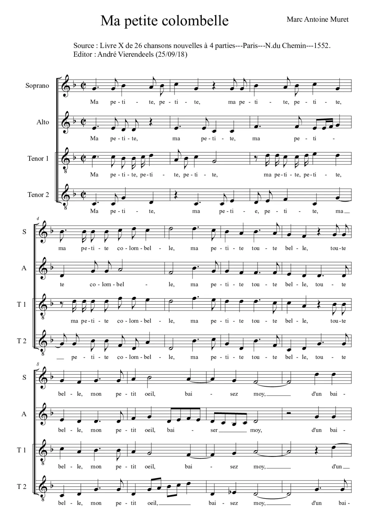 Ma petite colombelle - Page 1