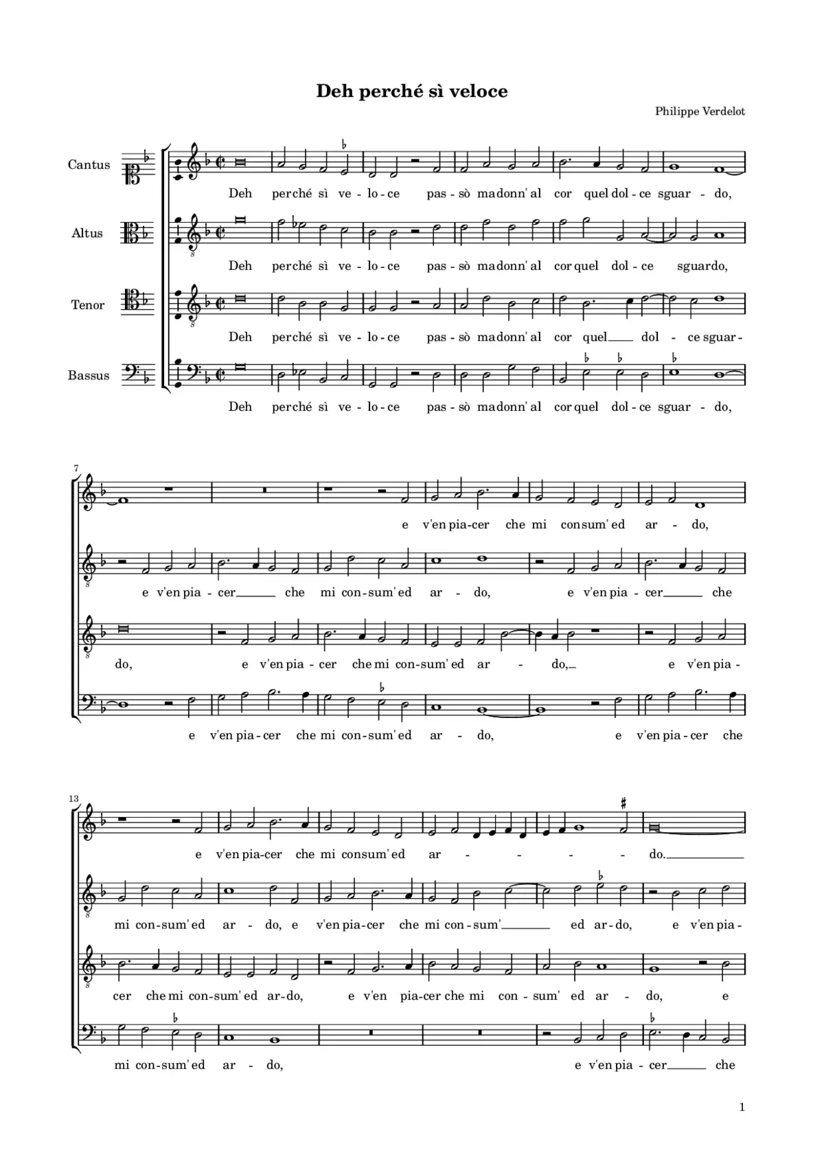 Deh perche si veloce - Page 1