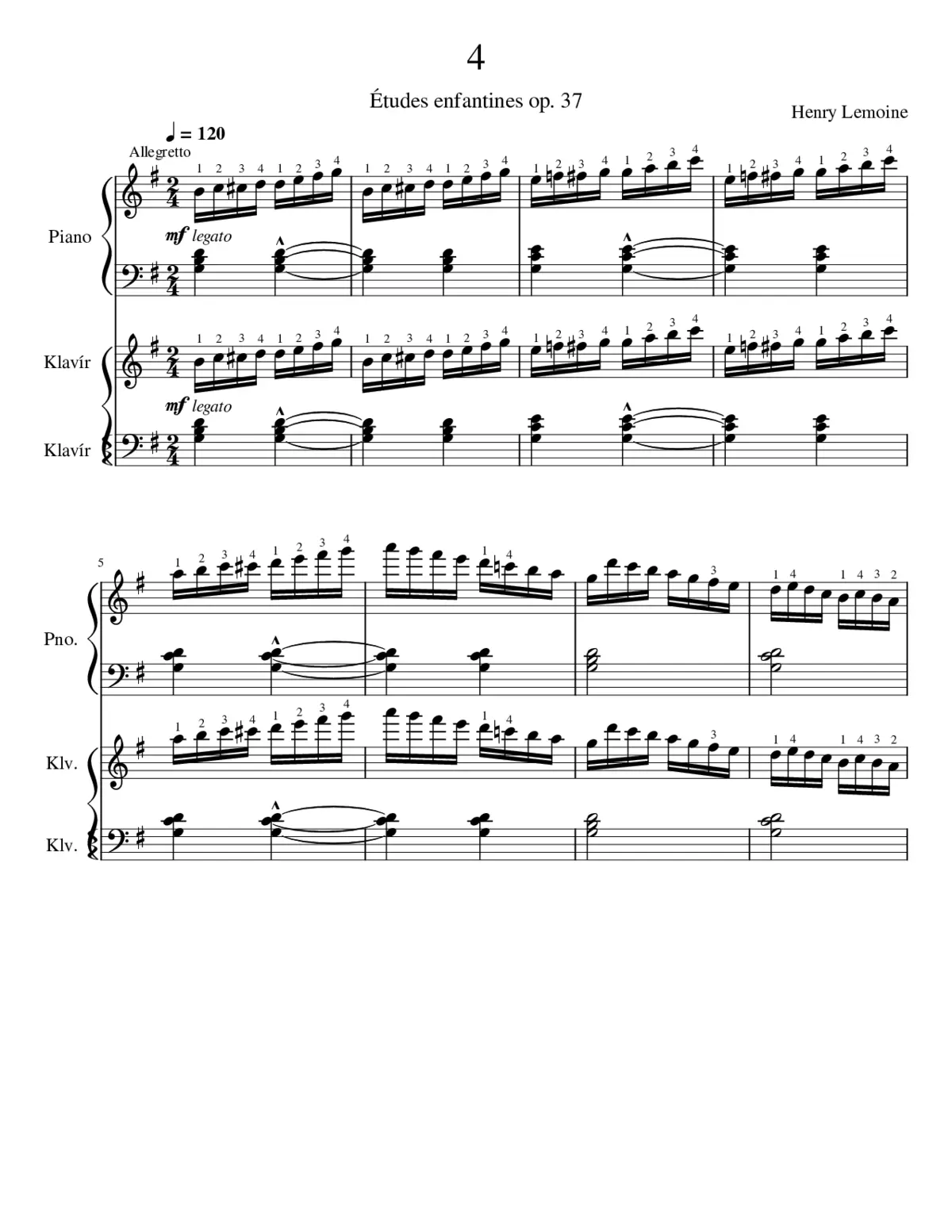 Études enfantines Op.37 - Page 1