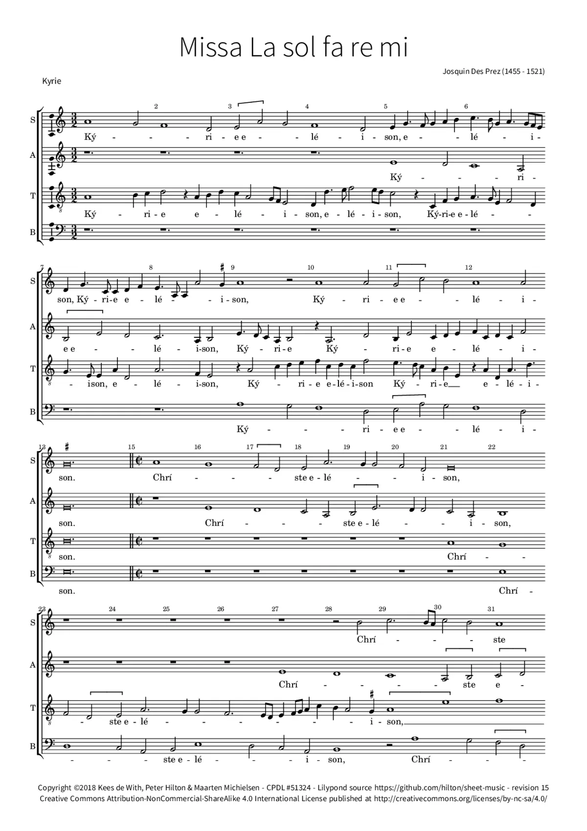 Missa La sol fa re mi - Page 1