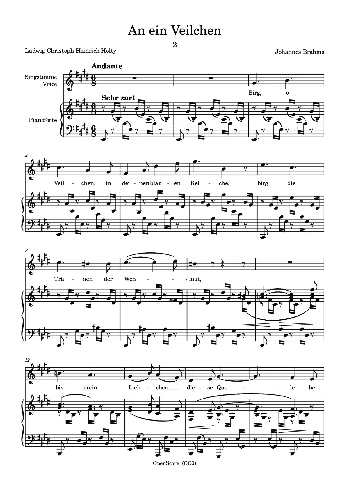 An ein Veilchen - Page 1