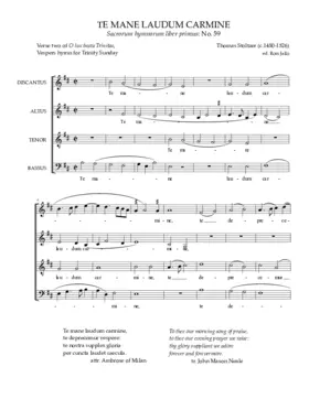 Te mane laudum carmine