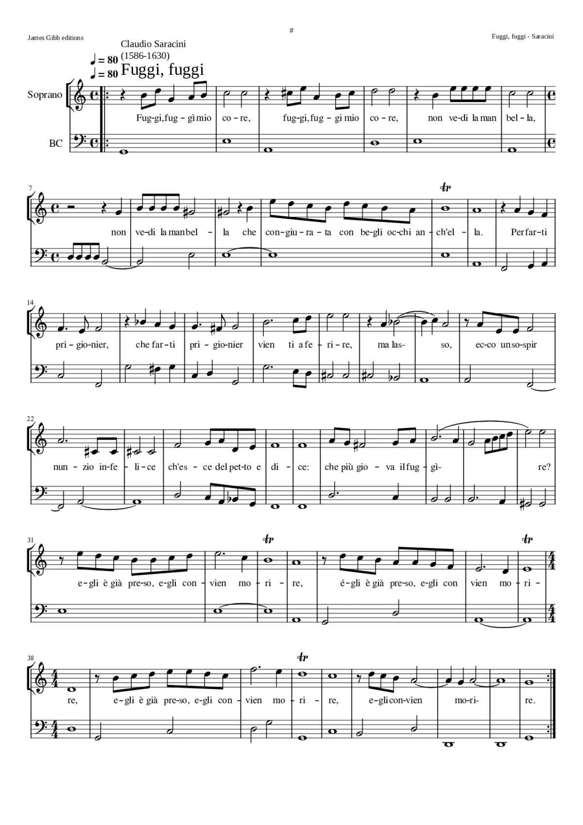 Fuggi fuggio mio core - Page 1