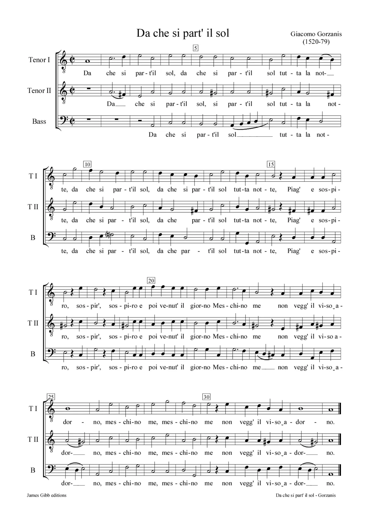 Da che si part'il sol - Page 1