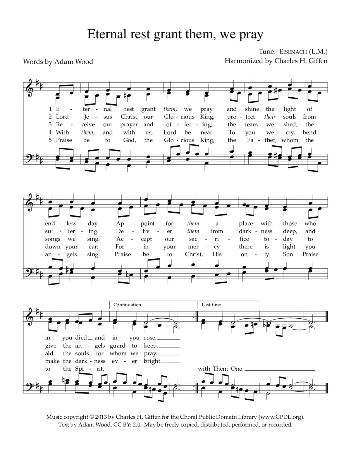 Eternal rest grant them, we pray - Page 1