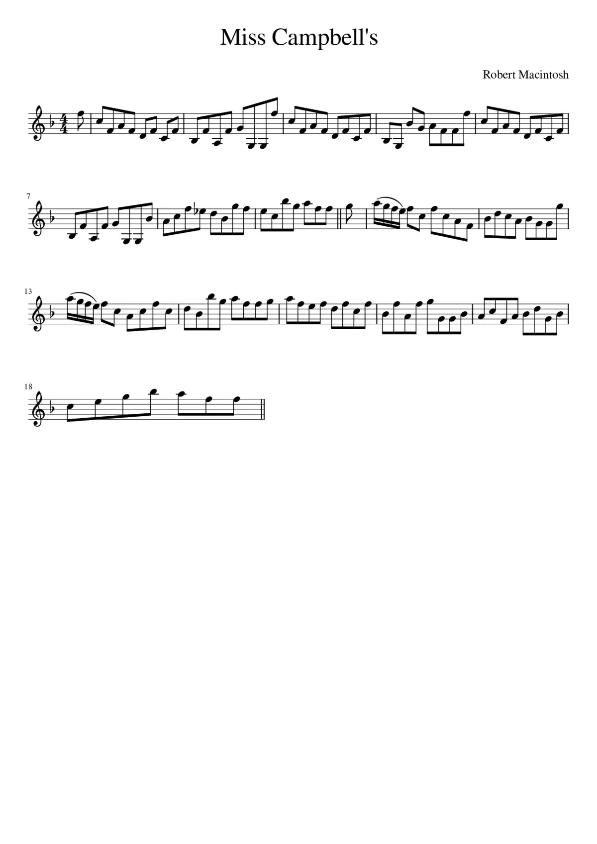 Miss Campbell's - Page 1