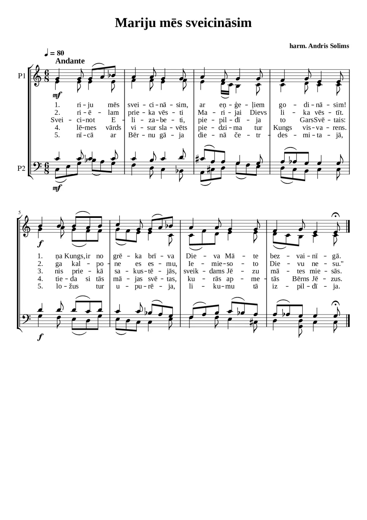 Mariju mÄs sveicinÄsim - Page 1