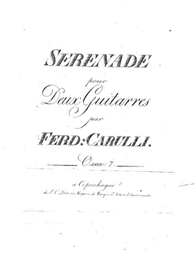 Sérénade pour deux guitarres