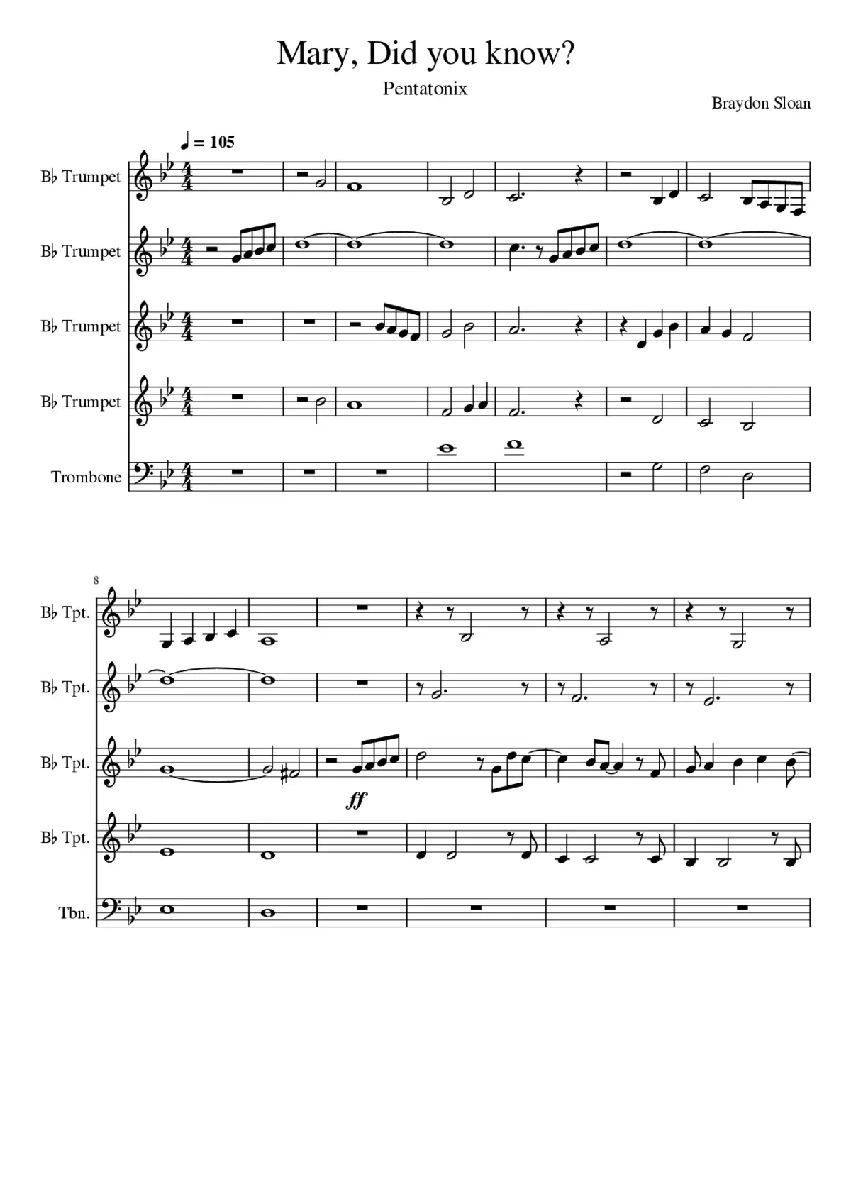 Mary Did You Know? - Page 1