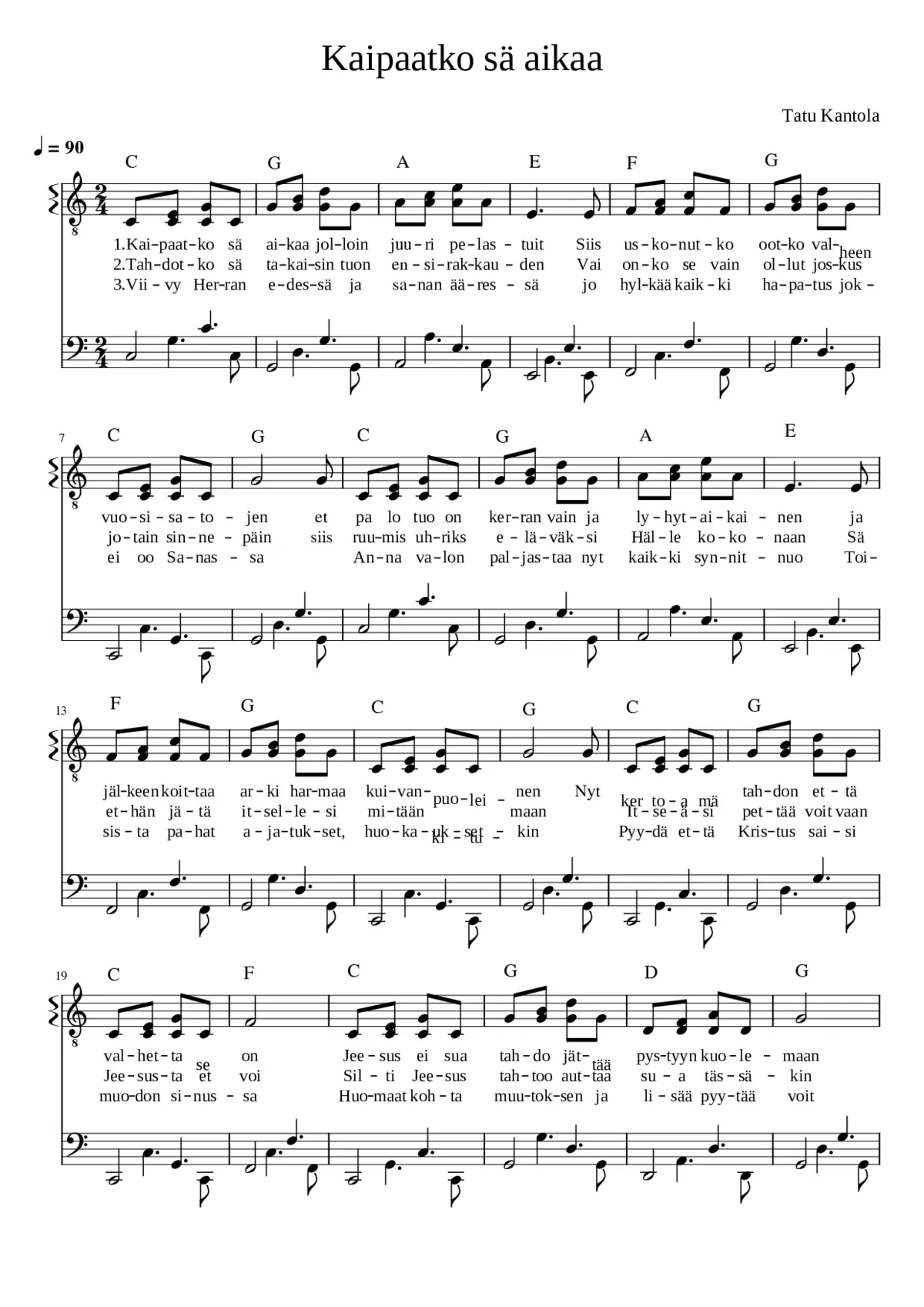 Kaipaatko sä aikaa - Tatu Kantola - Page 1