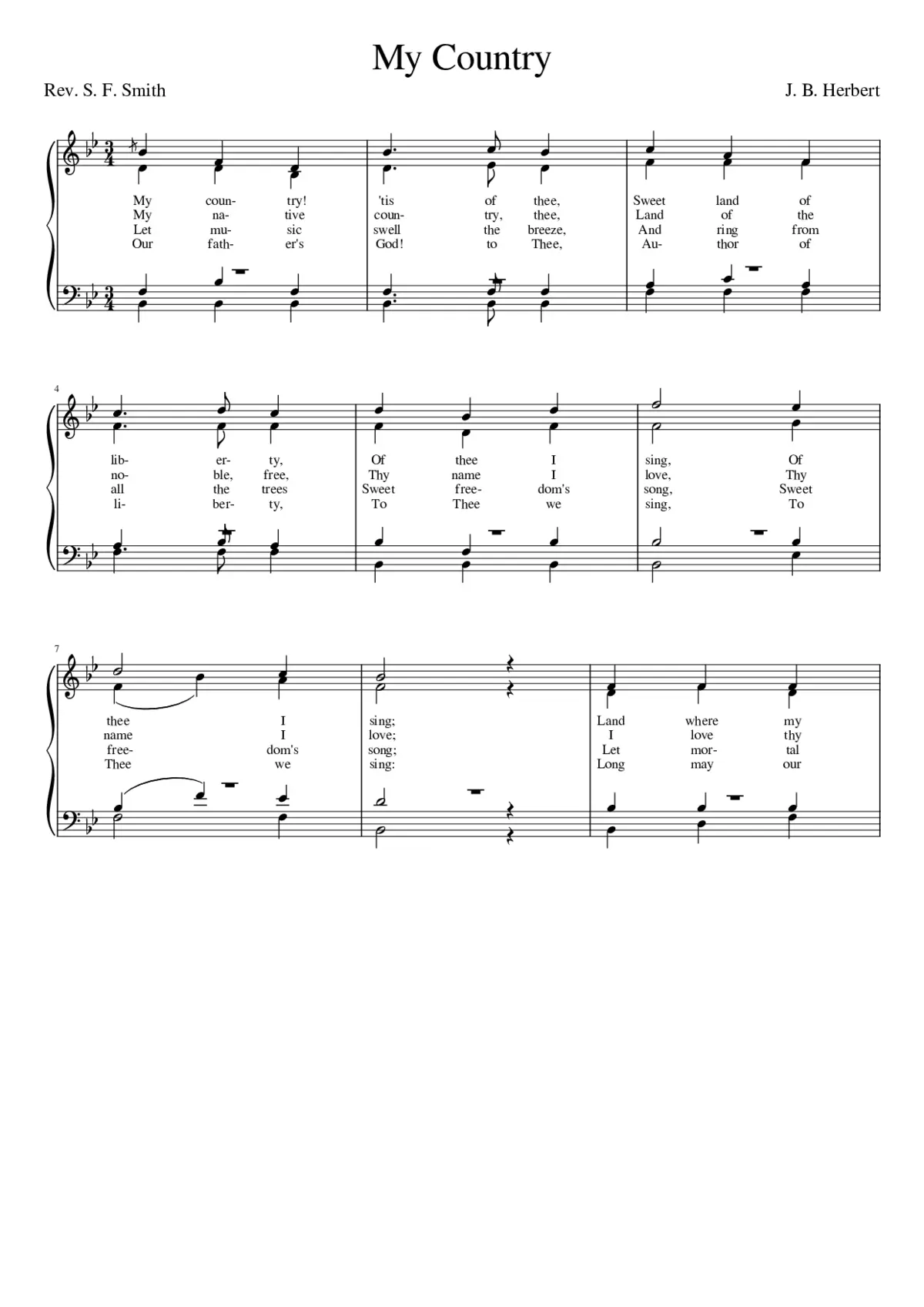 my country tis of thee - Page 1