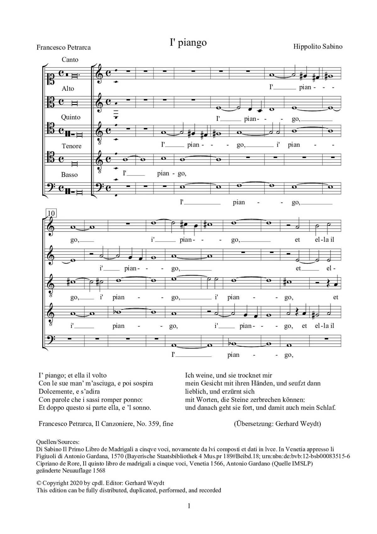 I' piango - Page 1