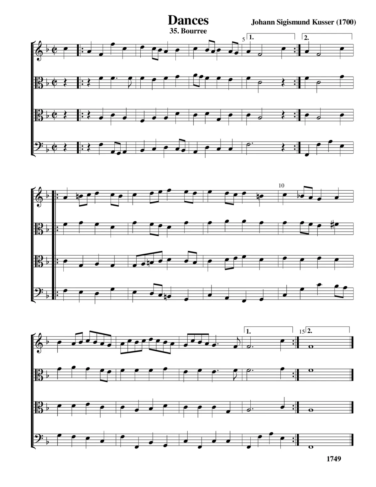 3 Dances à 4 - Page 1