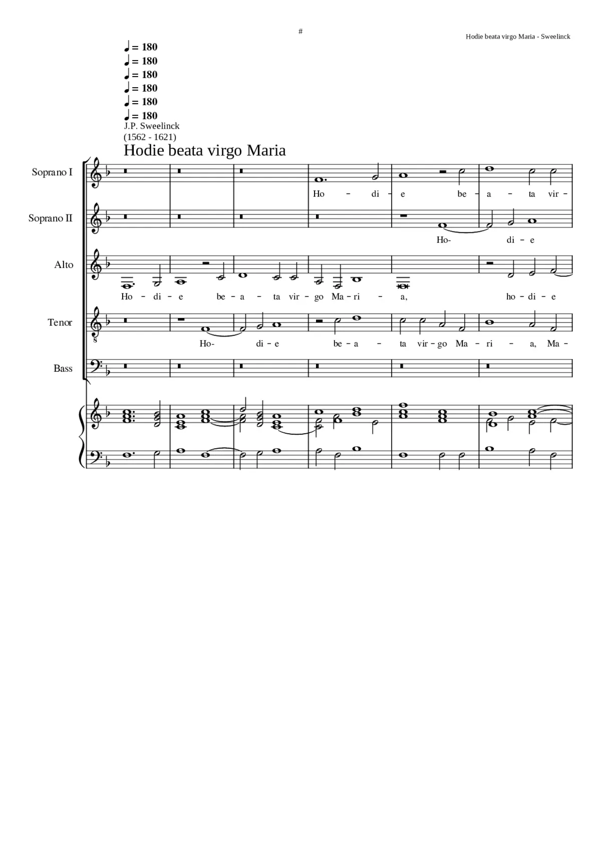 Hodie beata Virgo Maria - Page 1