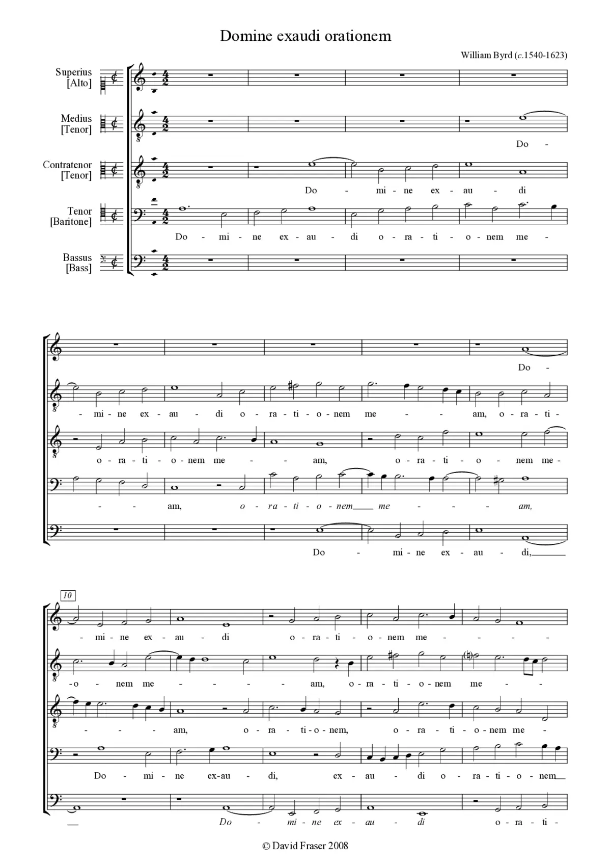 Domine exaudi orationem - Et non intres in judicium - Page 1