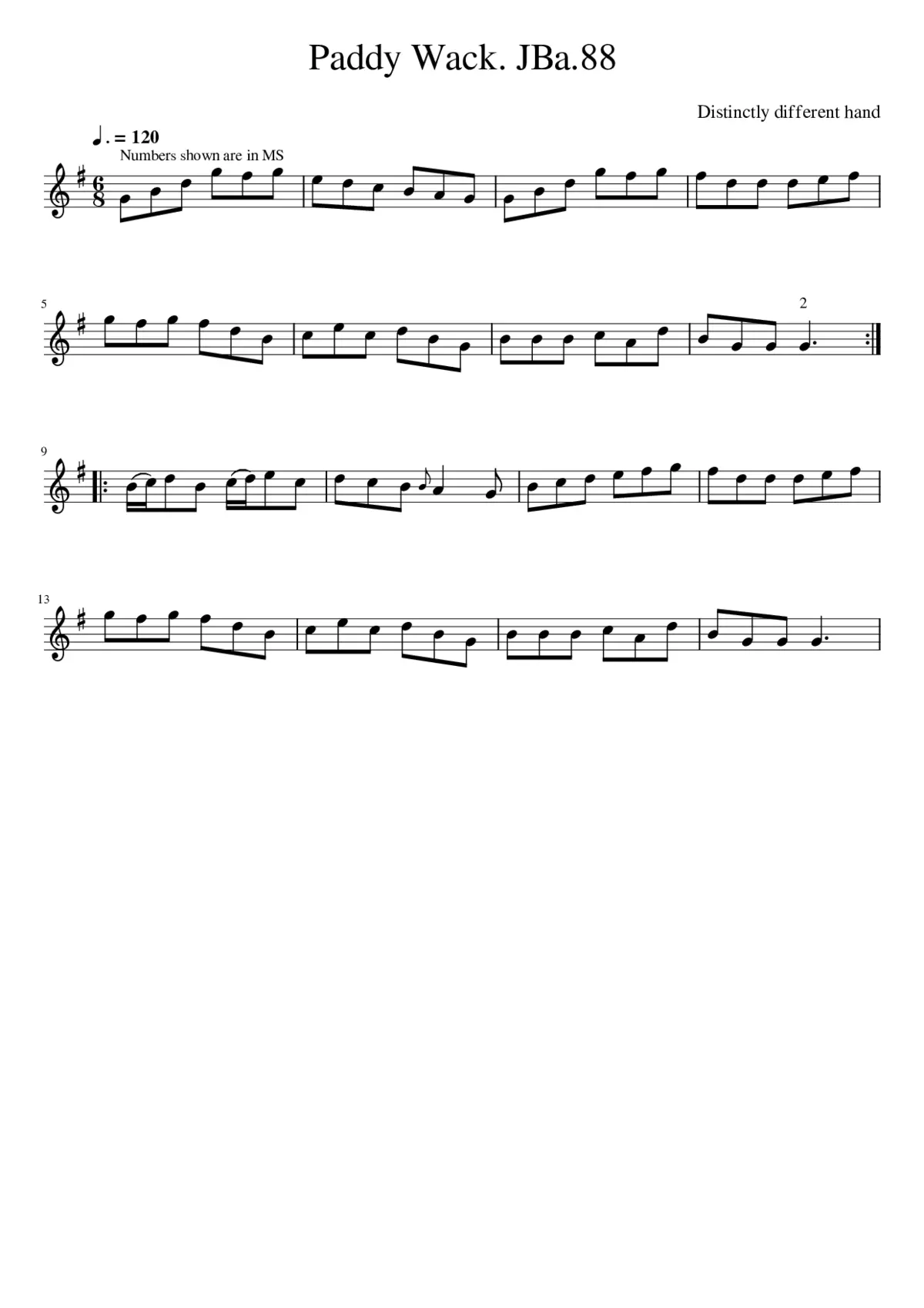 Paddy Wack. JBa.88 - Page 1