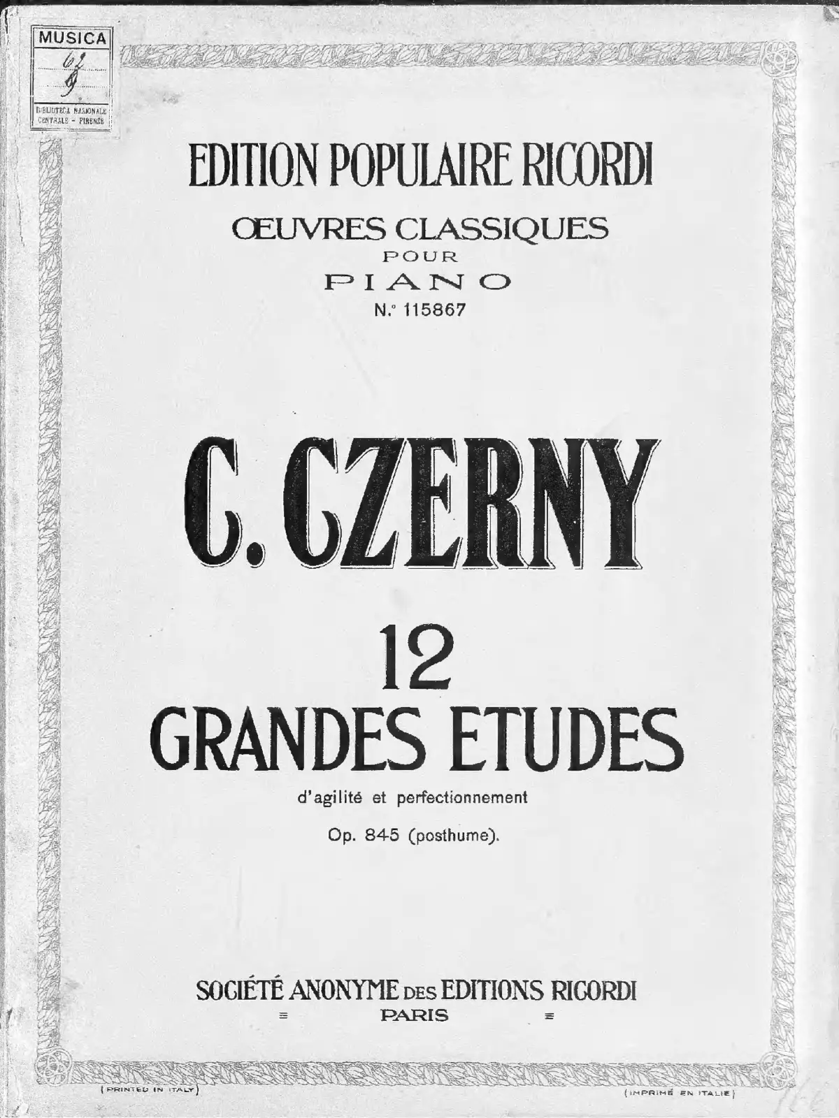12 Grandes Études d'agilité et perfectionnement - Page 1