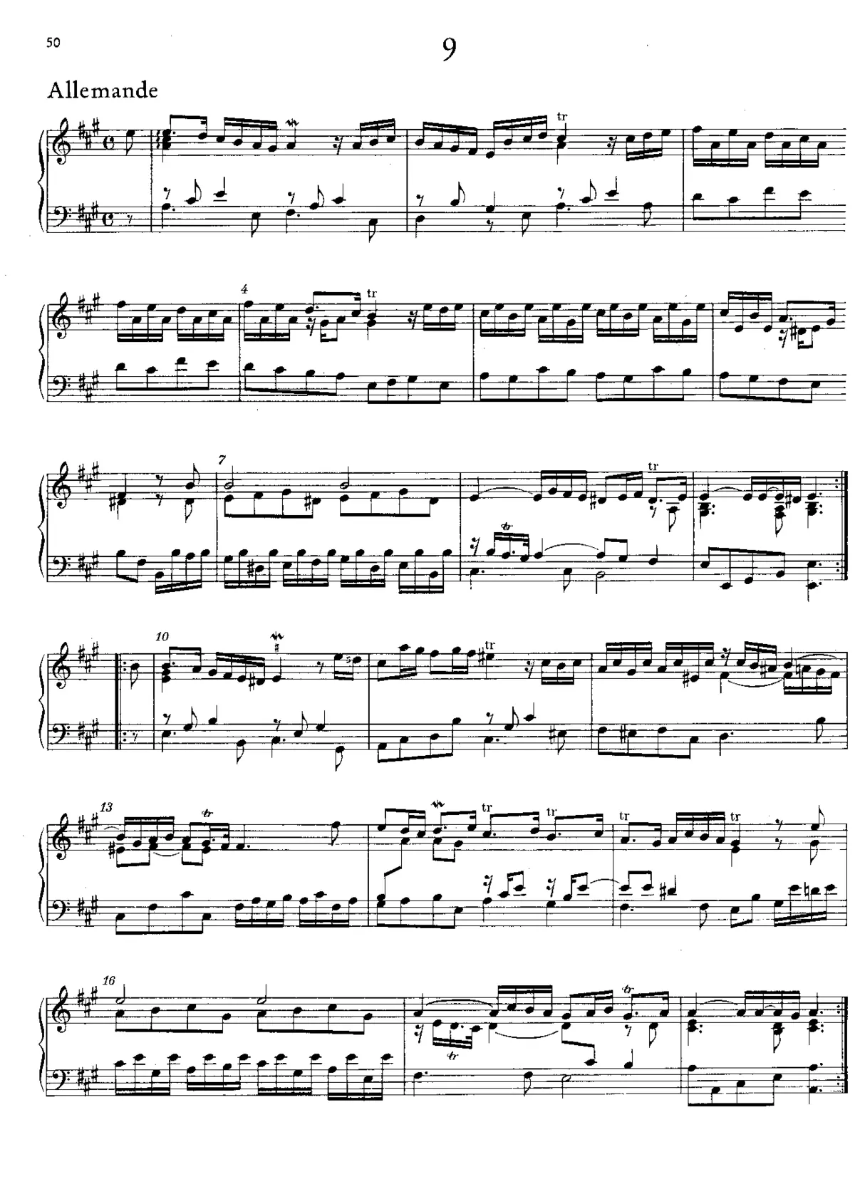 Allemande in A major - Page 1