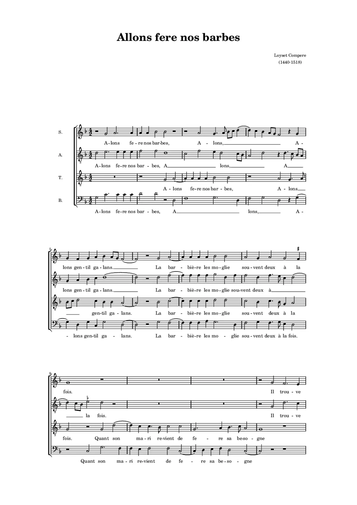 Allons fere nos barbes - Page 1