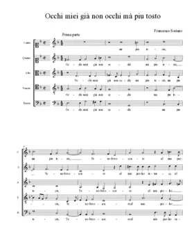 Occhi miei già non occhi mà piu tosto