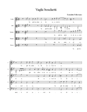 Vaghi boschetti di soavi allori