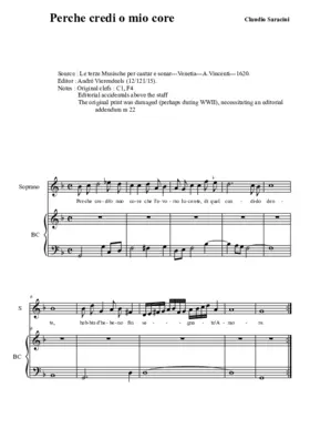 Perche credi o mio core