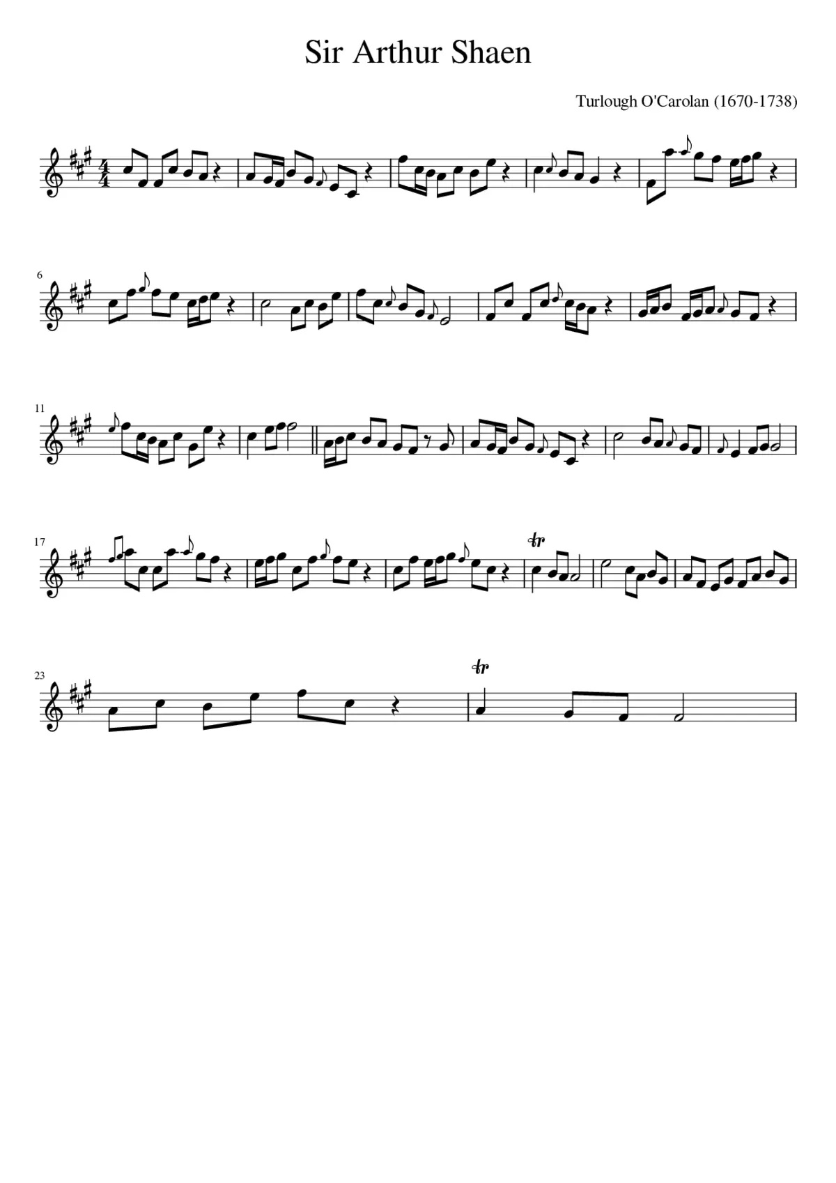 Sir Arthur Shaen - Page 1