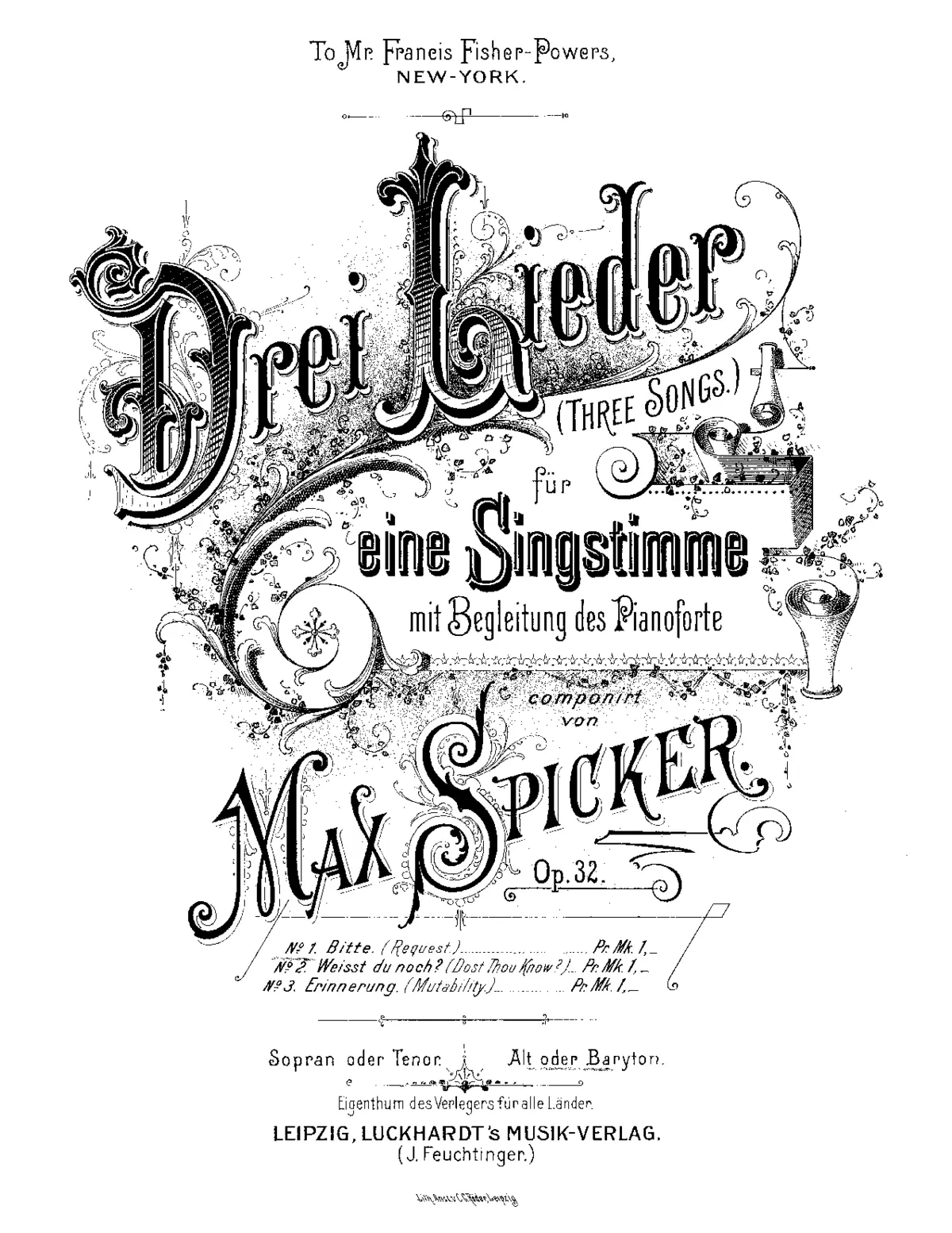 3 Lieder - Page 1