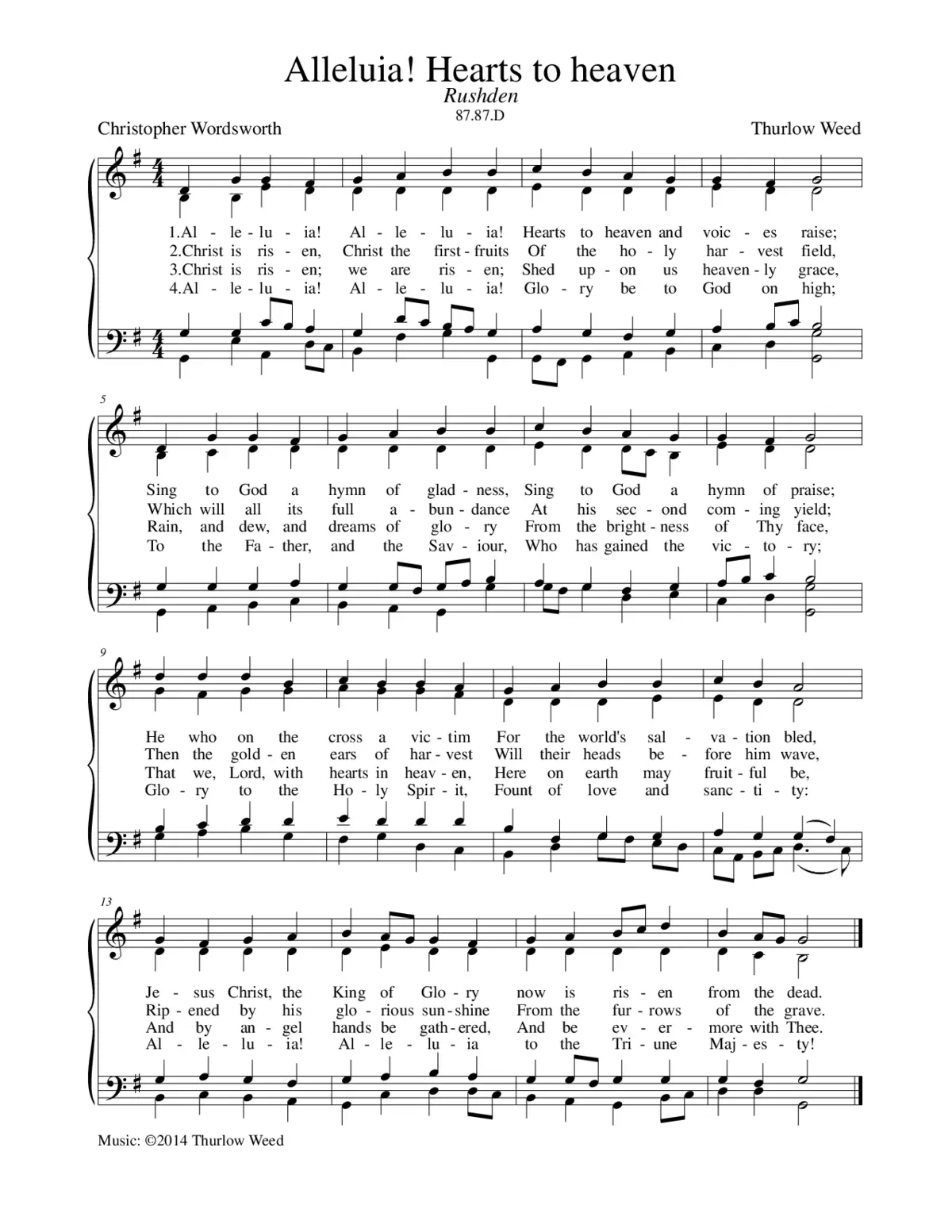 Alleluia! Hearts to heaven - Page 1