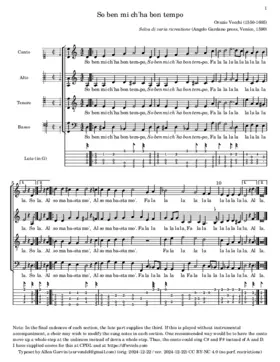 So ben mi ch'ha bon tempo