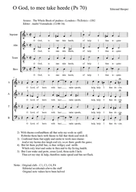 O God, to mee take heede