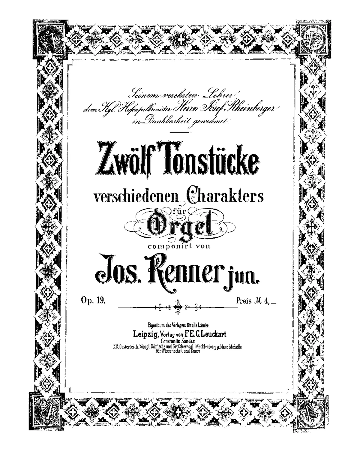 12 Tonstücke verschiedenen Charakters - Page 1