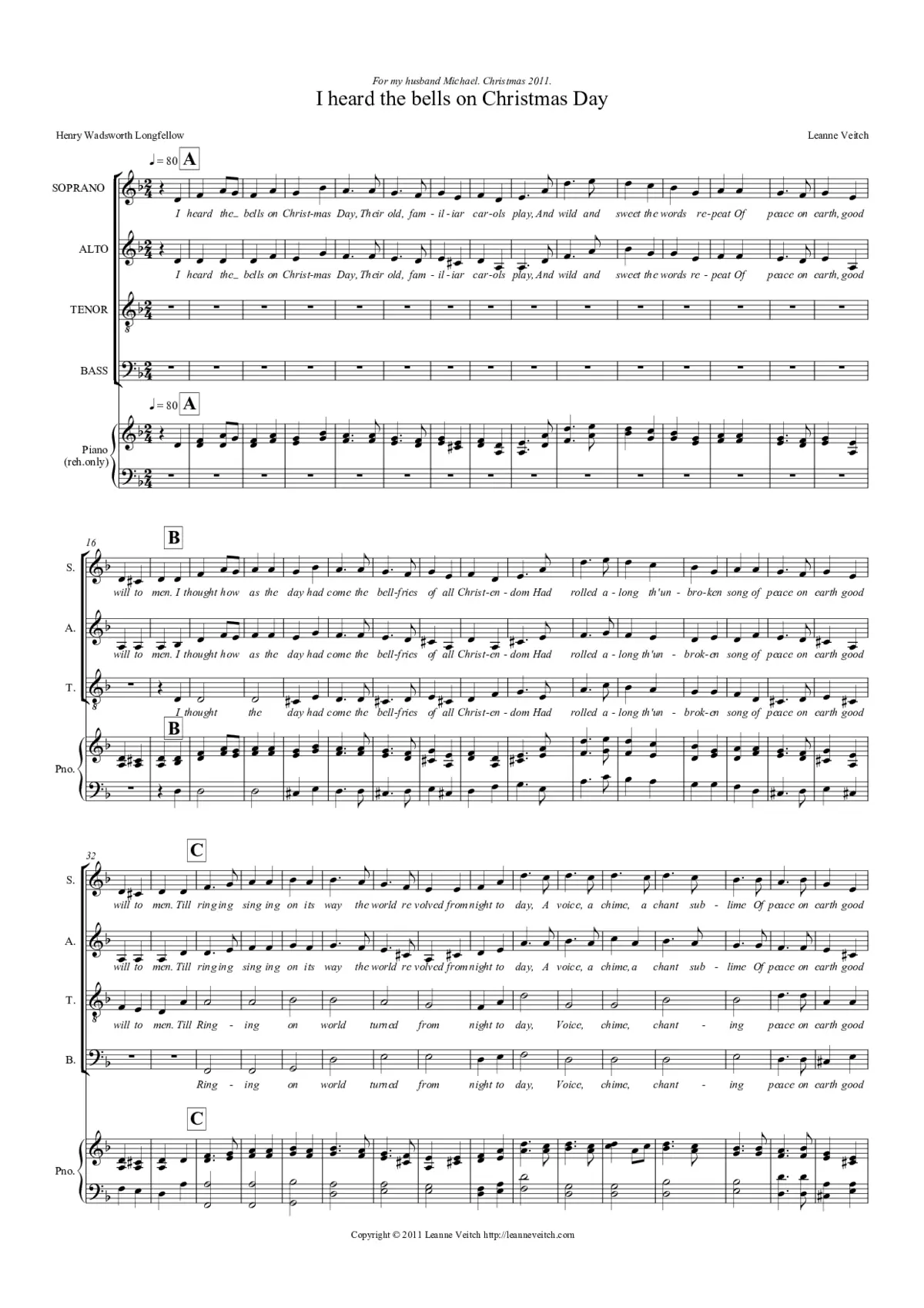 I heard the bells on Christmas Day - Page 1