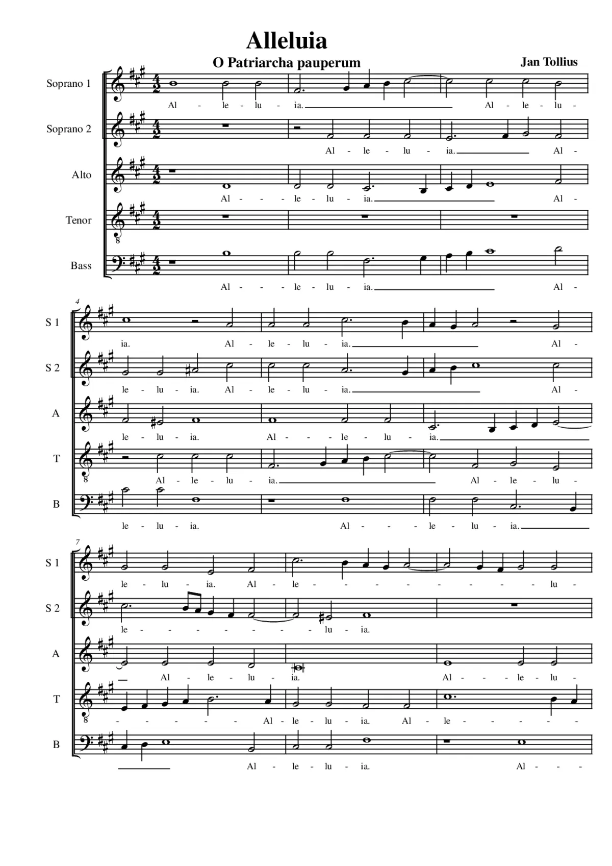 Alleluia, O Patriarcha pauperum - Page 1